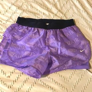 Purple Shorts With Spandex